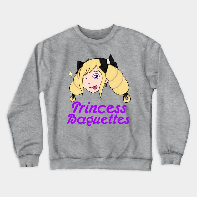 Princess Baguettes Crewneck Sweatshirt by moshigami